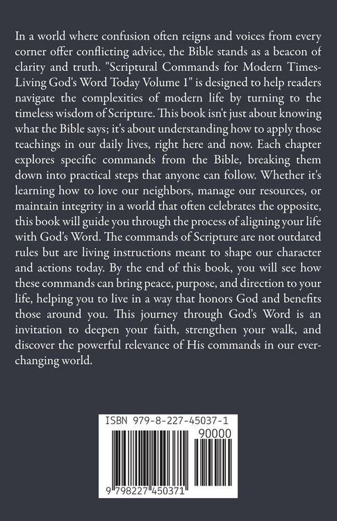 Produktbild: Scriptural Commands for Modern Times Living God's Word Today Volume 1