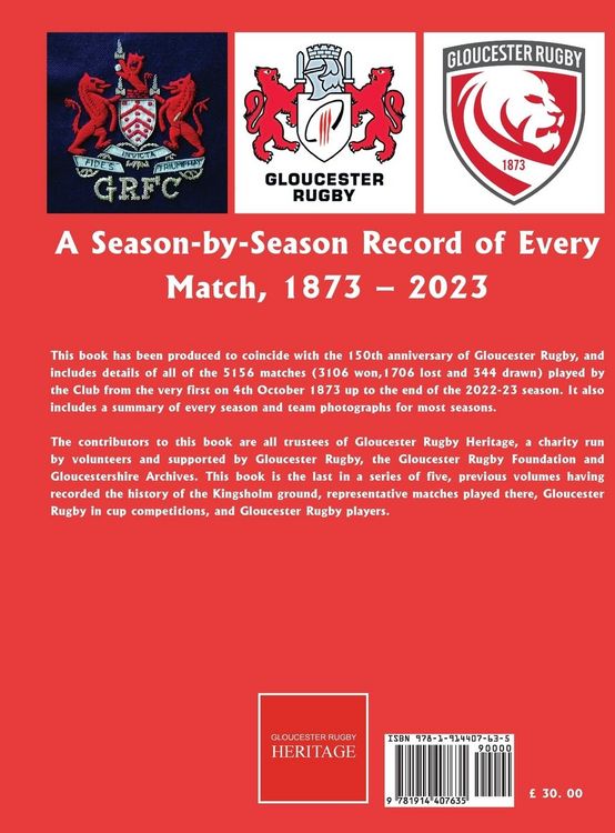 Produktbild: 150 Years of Gloucester Rugby, 1873-2023