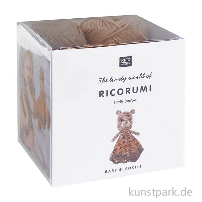Produktbild: Ricorumi H&auml;kel-Set "Baby Blankies - Teddy", mit F&uuml;llwatte