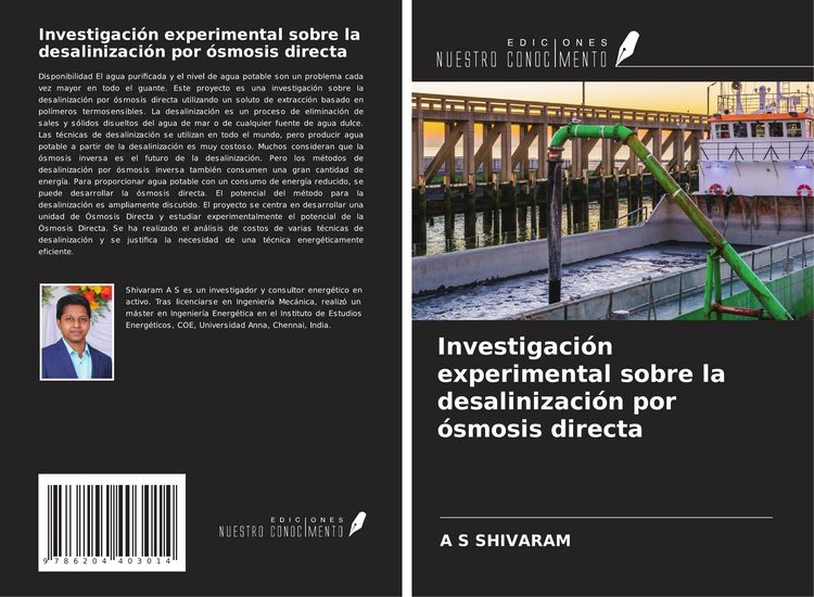 Produktbild: Investigaci&oacute;n experimental sobre la desalinizaci&oacute;n por &oacute;smosis directa