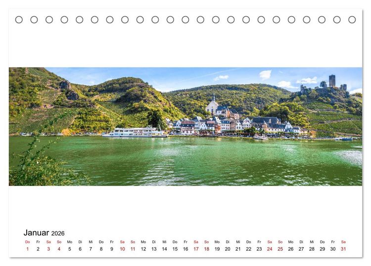 Produktbild: Mosel im Panorama (Tischkalender 2026 DIN A5 quer), CALVENDO Monatskalender