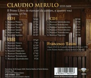 Produktbild: Merulo:Il Primo Libro De Ricercari