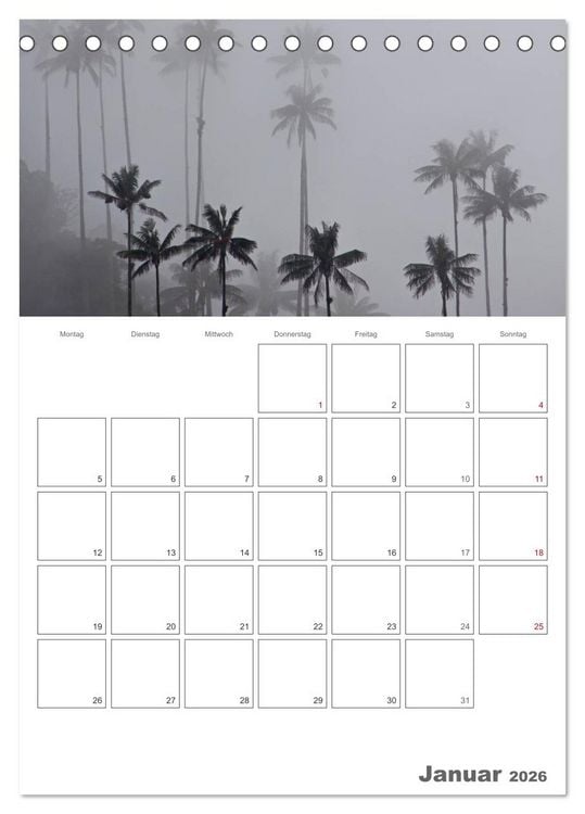 Produktbild: HOMMAGE AN KOLUMBIEN (Tischkalender 2026 DIN A5 hoch), CALVENDO Monatskalender
