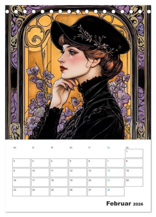 Produktbild: Eleganz der Epoche (Tischkalender 2026 DIN A5 hoch), CALVENDO Monatskalender