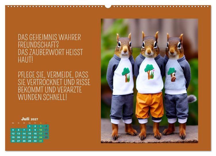 Produktbild: Tierisch motiviert (hochwertiger Premium Wandkalender 2027 DIN A2 quer), Kunstdruck in Hochglanz