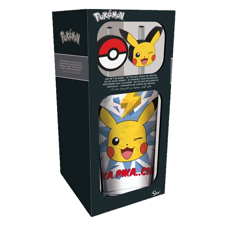 Produktbild: POKEMON Glass 485ml mit Toppern