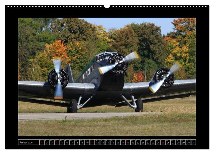 Produktbild: JU-AIR Ju-52 (Wandkalender 2026 DIN A2 quer), CALVENDO Monatskalender