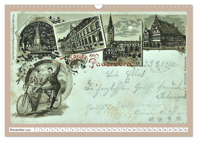 Produktbild: Gru&szlig; aus Paderborn (Wandkalender 2026 DIN A3 quer), CALVENDO Monatskalender