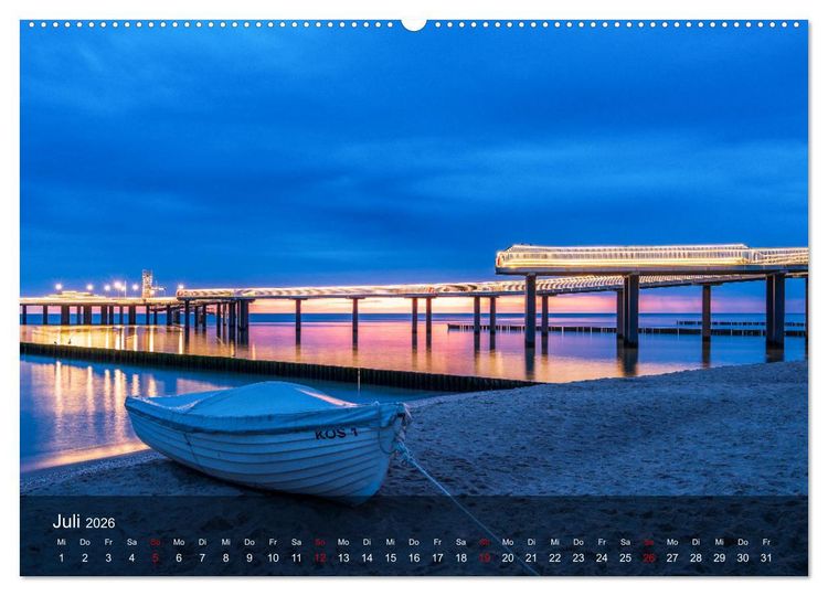 Produktbild: 2026 - wundervolle Lichtstimmungen an Nord- und Ostsee (Wandkalender 2026 DIN A2 quer), CALVENDO Monatskalender