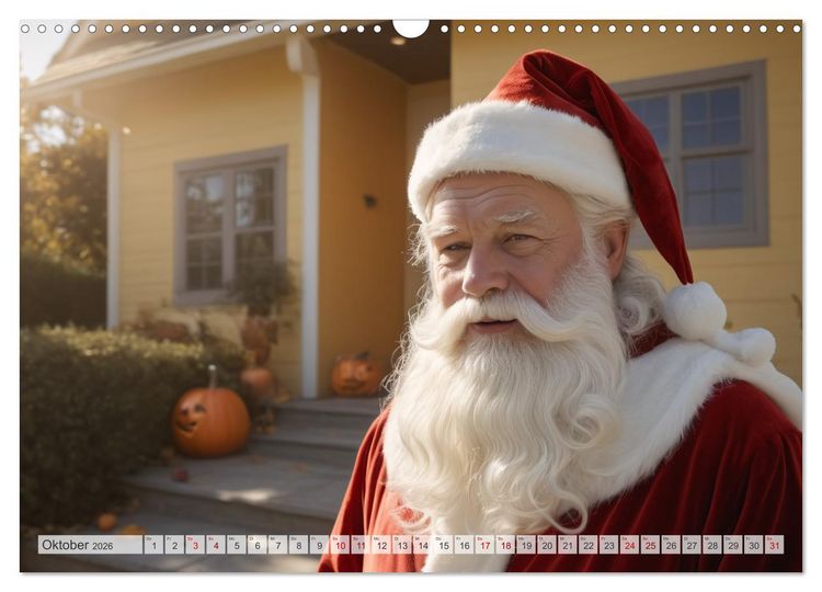 Produktbild: Durch das Jahr mit dem Weihnachtsmann (Wandkalender 2026 DIN A3 quer), CALVENDO Monatskalender