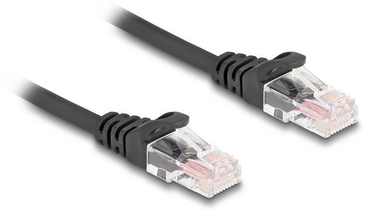 Produktbild: Delock 87994 RJ45 Patchkabel CAT 5e 3.00m Schwarz 1St.