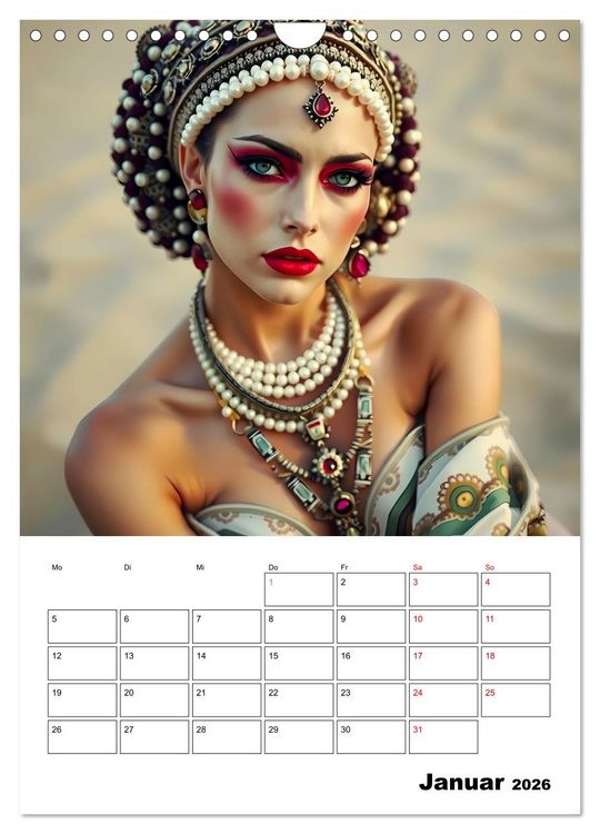 Produktbild: W&uuml;stenk&ouml;niginnen (Wandkalender 2026 DIN A4 hoch), CALVENDO Monatskalender