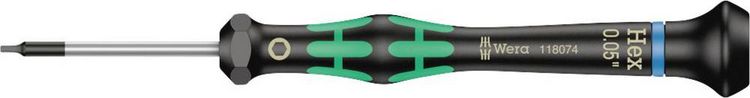 Produktbild: Wera 2054 Elektronik- u. Feinmechanik Innen-Sechskantschraubendreher Schl&uuml;sselweite (metrisch): 3 mm Klingenl&auml;nge: 60 mm