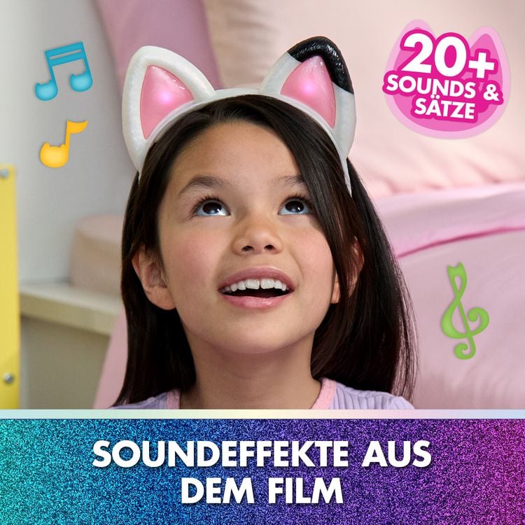 Produktbild: DREAMWORKS GABBY'S DOLLHOUSE: DER FILM - Interaktiver Miau-tastischer Katzenohren-Haarreif mit Licht, Sound & 3 Spielmodi
