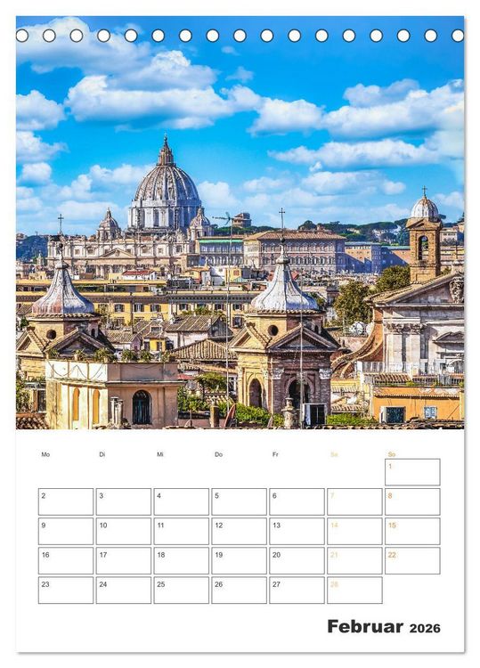 Produktbild: Rom - Kunst, Kultur und Geschichte (Tischkalender 2026 DIN A5 hoch), CALVENDO Monatskalender