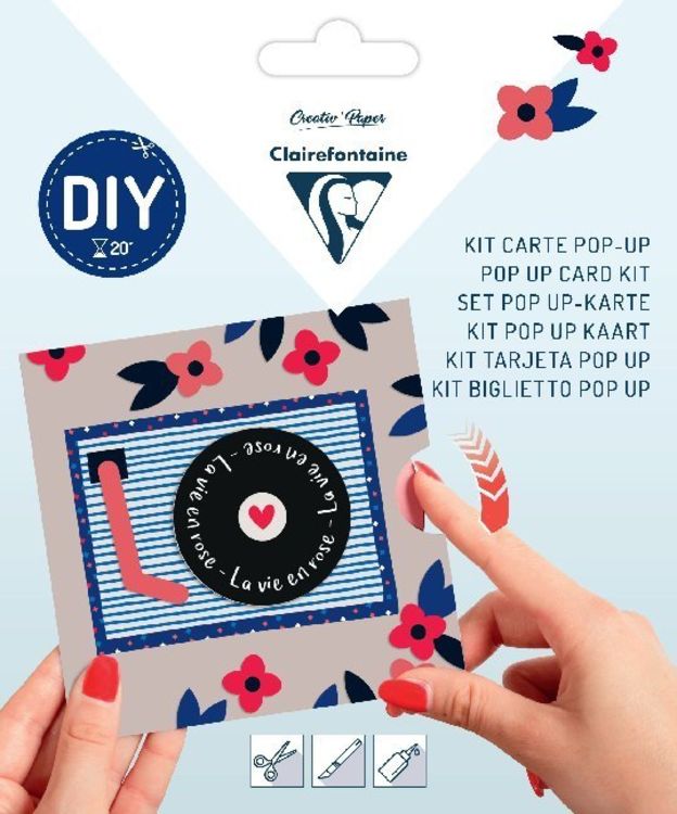 Produktbild: Set POP-UP, Doppelkarte 135 x 135 mm + Umschlag 140 x 140 mm - Valentinstag