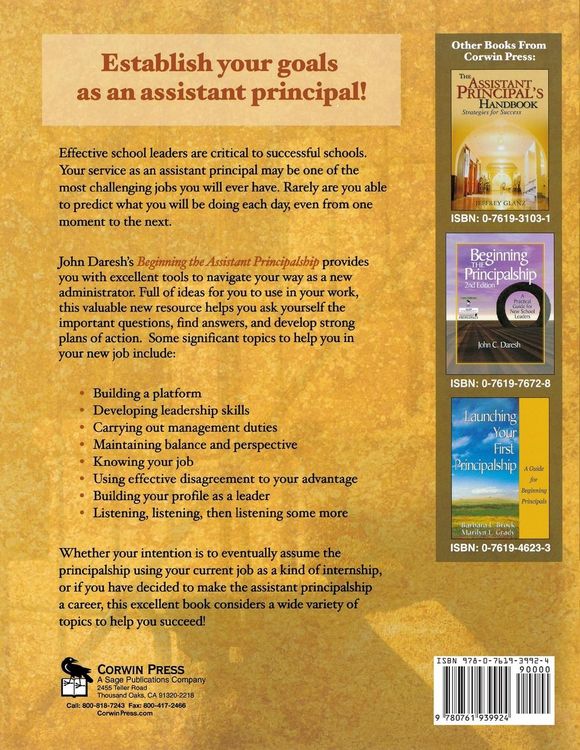 Produktbild: Beginning the Assistant Principalship