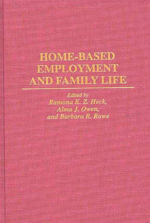 Produktbild: Home-Based Employment and Family Life