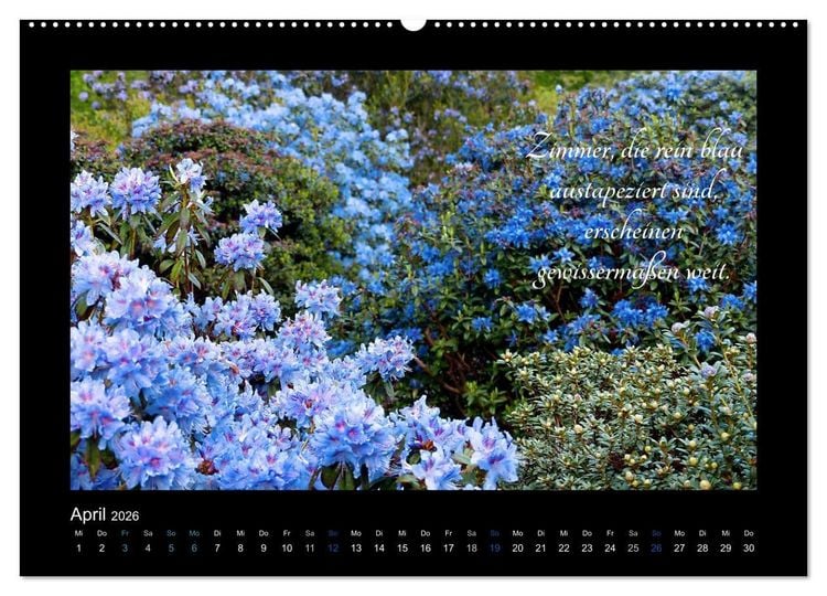 Produktbild: Goethes Blau. Gedanken zur Farbe (Wandkalender 2026 DIN A2 quer), CALVENDO Monatskalender