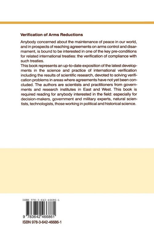 Produktbild: Verification of Arms Reductions