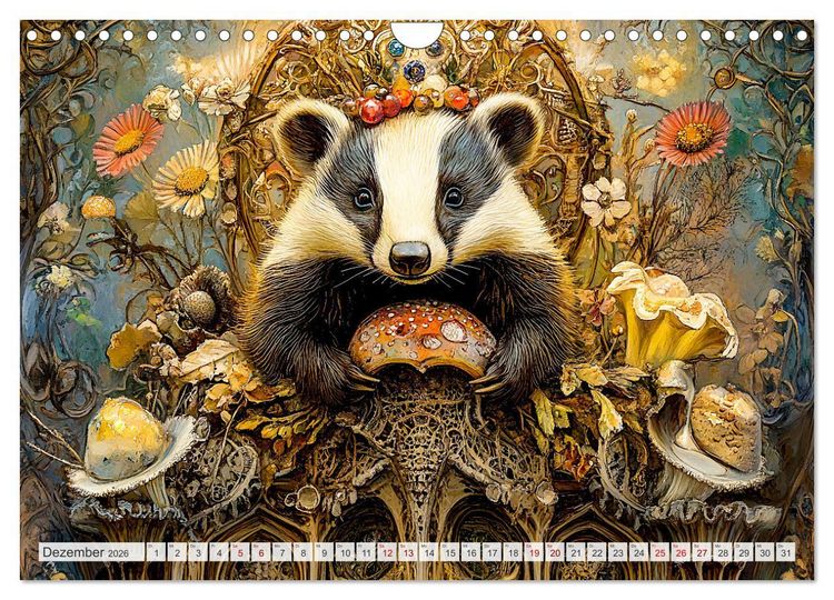 Produktbild: Magische Wesen im Zauberland - Fantasie-Tiere im Steampunk-Kalender (Wandkalender 2026 DIN A4 quer), CALVENDO Monatskalender