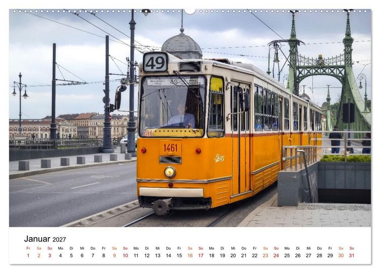 Produktbild: TRAM CLASSICS - Stra&szlig;enbahn Nostalgie (hochwertiger Premium Wandkalender 2027 DIN A2 quer), Kunstdruck in Hochglanz