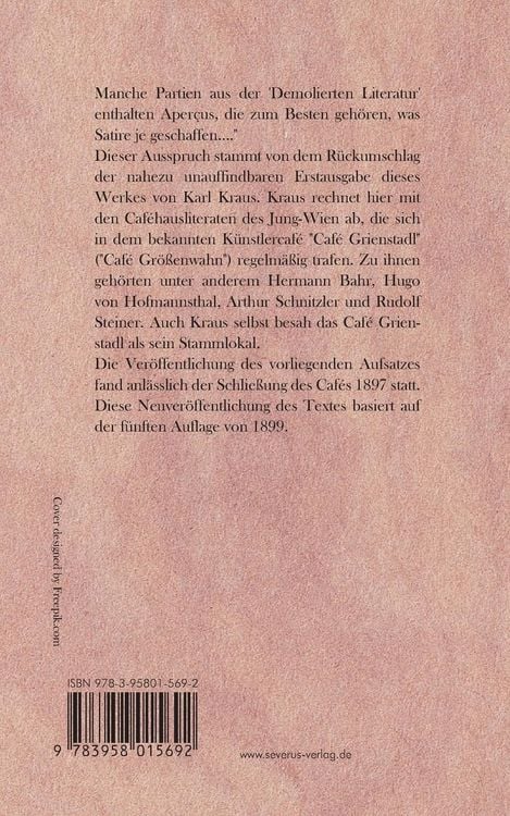 Produktbild: Die demolirte Litteratur / Die demolierte Literatur