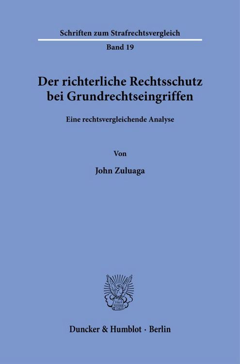 Produktbild: Der richterliche Rechtsschutz bei Grundrechtseingriffen.