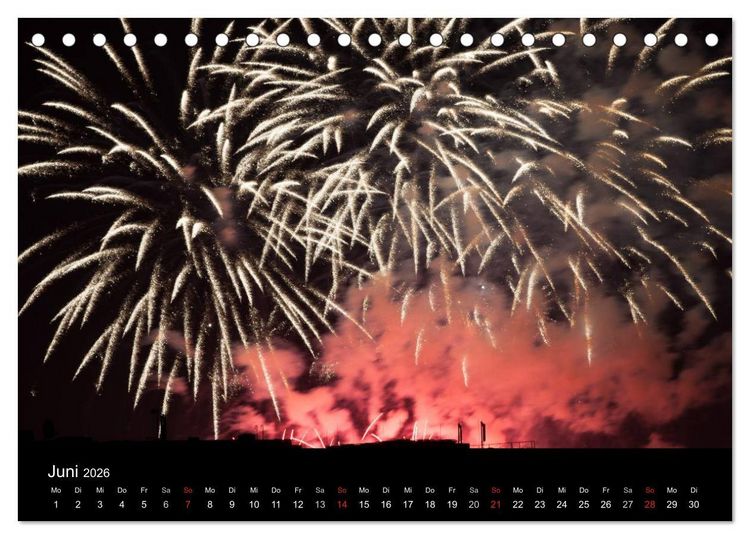 Produktbild: Feuerwerk (Tischkalender 2026 DIN A5 quer), CALVENDO Monatskalender