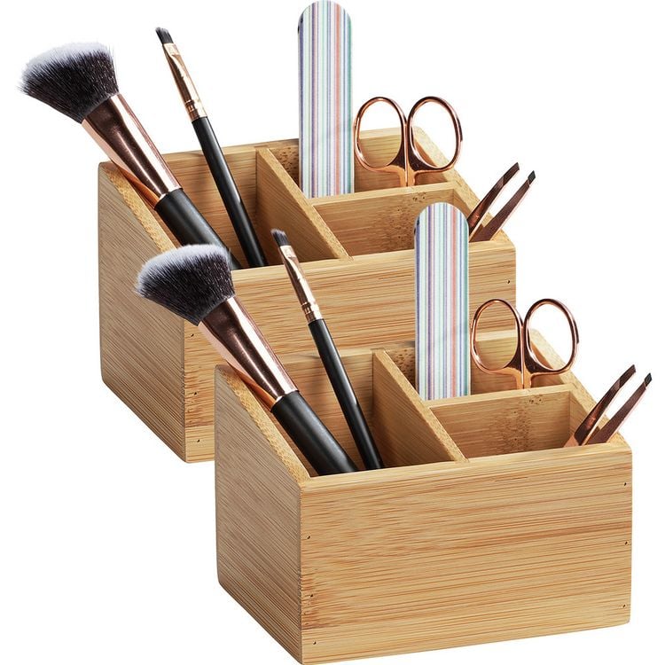 Produktbild: Bambus Organizer Mod. Terra 3 F&auml;cher, 2er Set, vielseitig einsetzbar