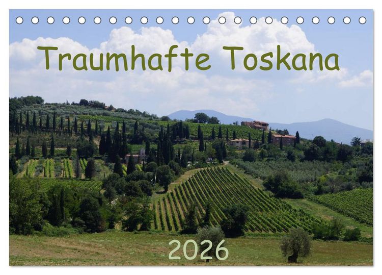 Produktbild: Toskana 2026 (Tischkalender 2026 DIN A5 quer), CALVENDO Monatskalender