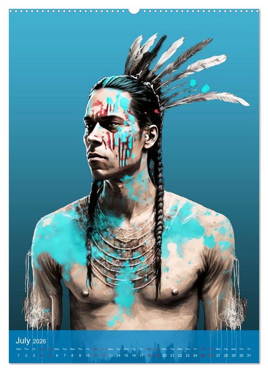 Produktbild: Native American Art (Wall Calendar 2026 DIN A2 portrait), CALVENDO 12 Month Wall Calendar