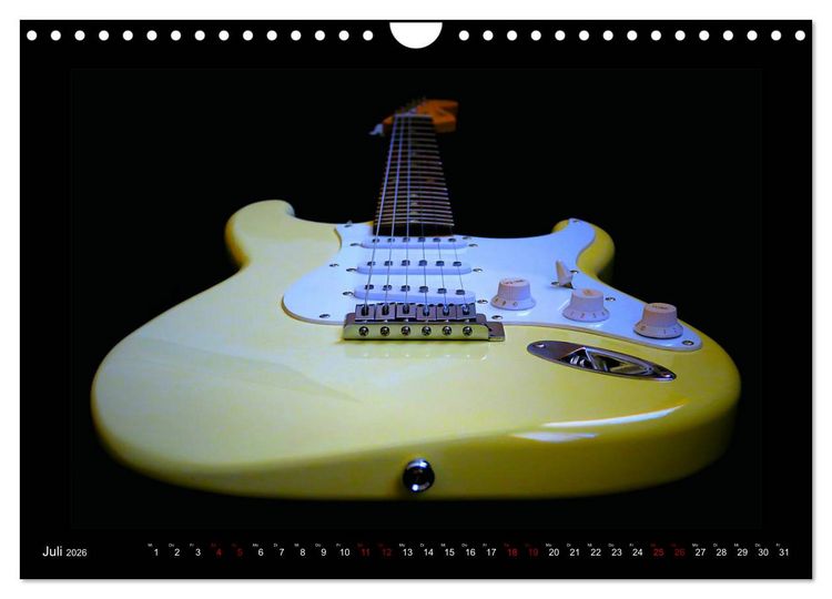 Produktbild: Rockgitarren im Blitzlicht (Wandkalender 2026 DIN A4 quer), CALVENDO Monatskalender