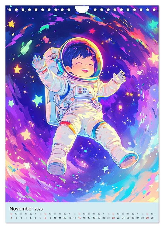 Produktbild: Im Weltall. Manga-Astronauten auf Mission (Wandkalender 2026 DIN A4 hoch), CALVENDO Monatskalender