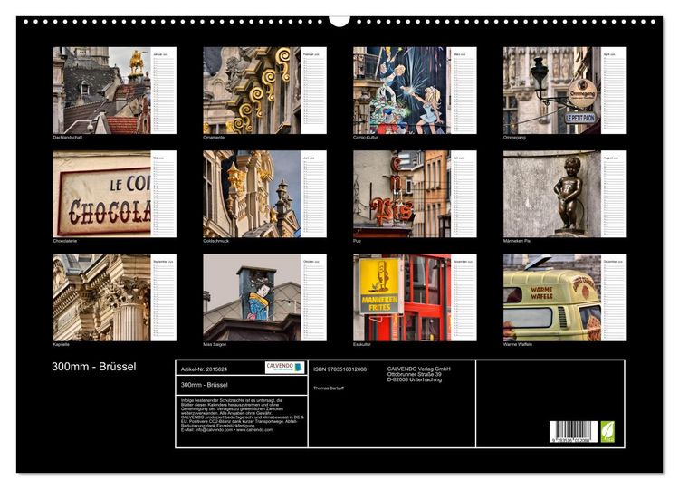 Produktbild: 300mm - Br&uuml;ssel (Wandkalender 2026 DIN A2 quer), CALVENDO Monatskalender