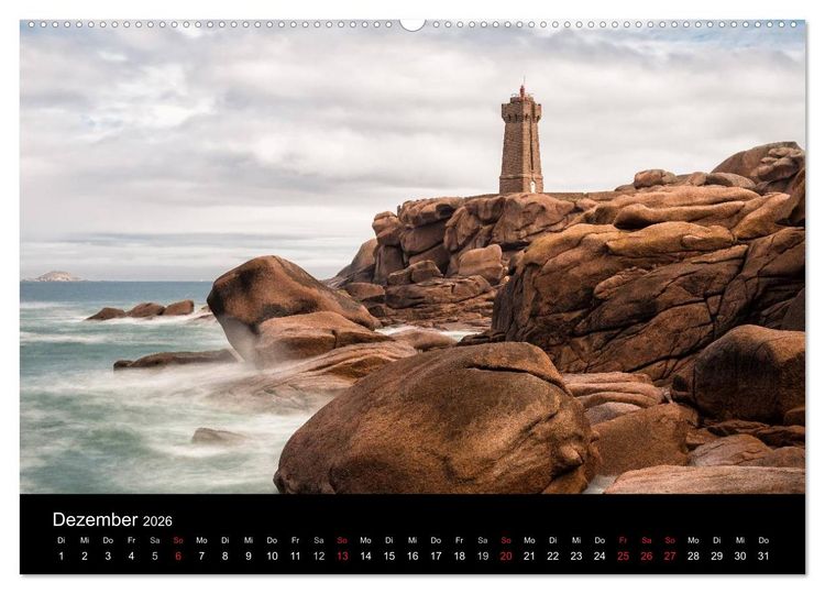Produktbild: Unterwegs in der Bretagne (Wandkalender 2026 DIN A2 quer), CALVENDO Monatskalender