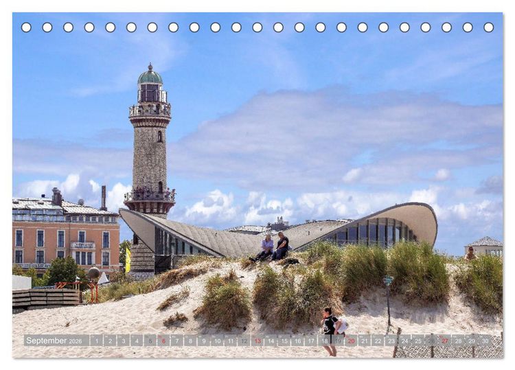 Produktbild: Rostock und Warnem&uuml;nde - Tor zur Welt (Tischkalender 2026 DIN A5 quer), CALVENDO Monatskalender