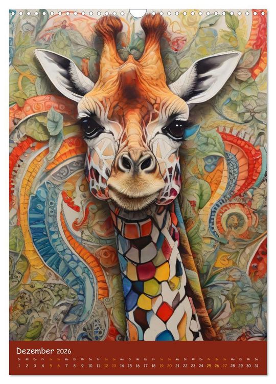 Produktbild: Zentangle Zoo im Kinderzimmer (Wandkalender 2026 DIN A3 hoch), CALVENDO Monatskalender