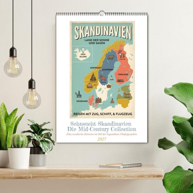 Produktbild: Sehnsucht Skandinavien &ndash; Die Mid-Century Collection (Wandkalender 2027 DIN A2 hoch), CALVENDO Monatskalender