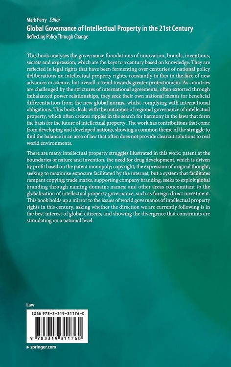 Produktbild: Global Governance of Intellectual Property in the 21st Century
