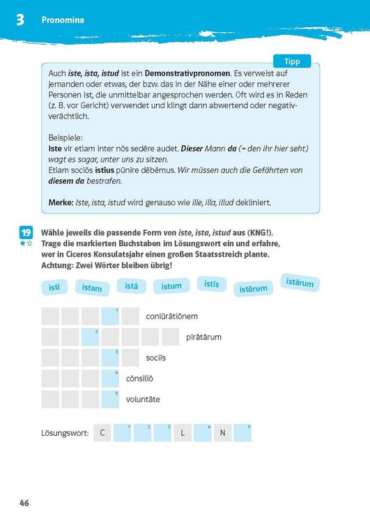 Produktbild: Klett 10-Minuten-Training Latein Deklinationen 1./2. Lernjahr