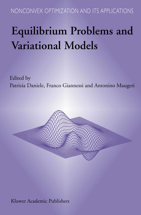 Produktbild: Equilibrium Problems and Variational Models