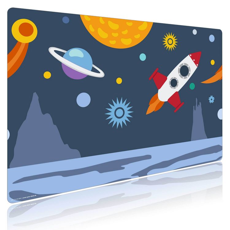 Produktbild: Cover-your-desk Schreibtischunterlage f&uuml;r Kinder Weltall, aus hochwertigem Vinyl , 60 x 40 cm