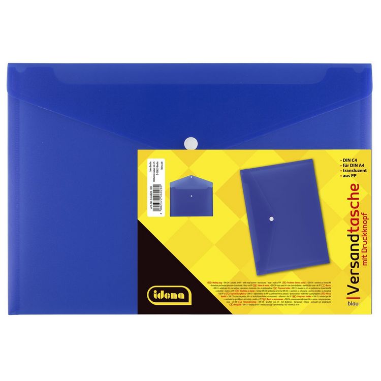 Produktbild: Idena Versandtasche PP transluzent blau DIN C4