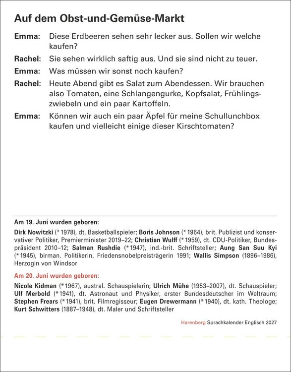 Produktbild: Englisch Sprachkalender 2027 - Englisch lernen leicht gemacht - Tagesabrei&szlig;kalender