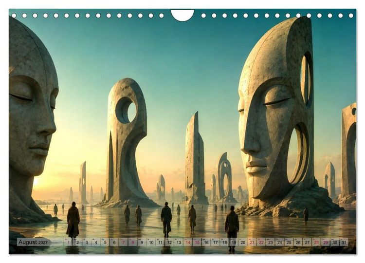 Produktbild: Vision und Imagination - 12 Bilder aus einer m&ouml;glichen Zukunft (Wandkalender 2027 DIN A4 quer), CALVENDO Monatskalender