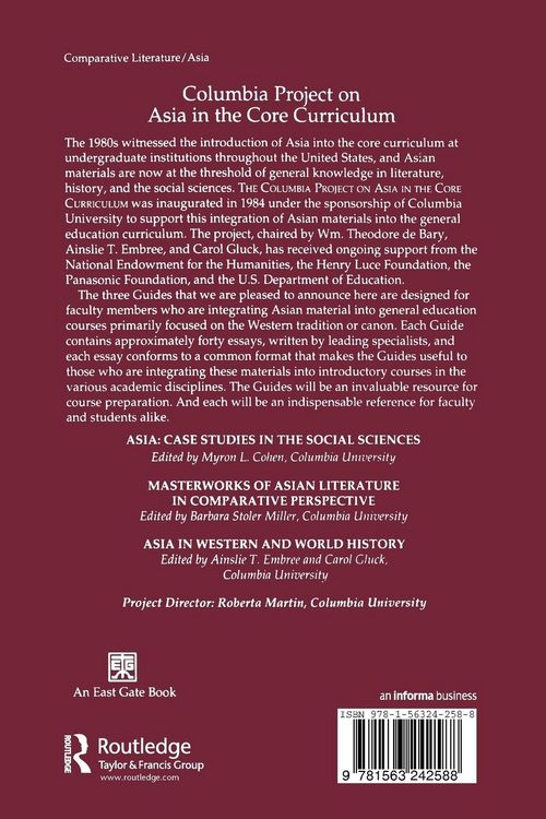 Produktbild: Masterworks of Asian Literature in Comparative Perspective