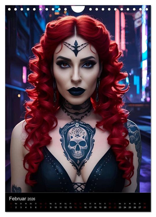 Produktbild: Die Hexen von Cyberpunk City (Wandkalender 2026 DIN A4 hoch), CALVENDO Monatskalender
