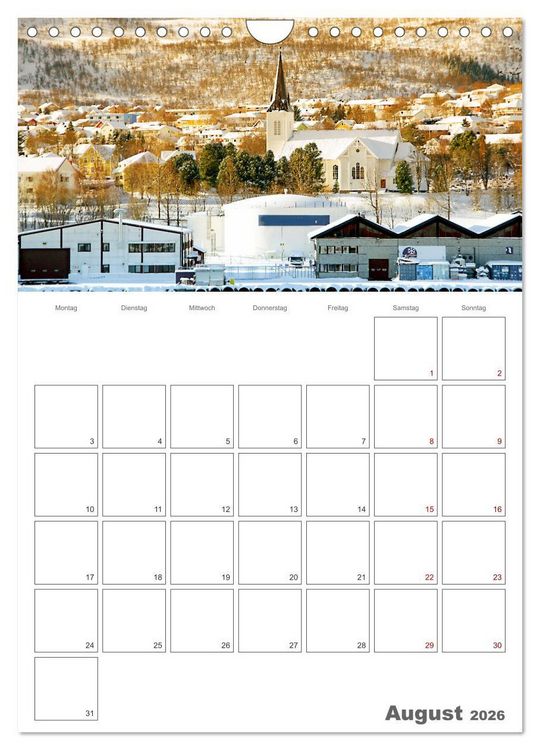 Produktbild: Die K&uuml;ste Norwegens - Terminplaner (Wandkalender 2026 DIN A4 hoch), CALVENDO Monatskalender