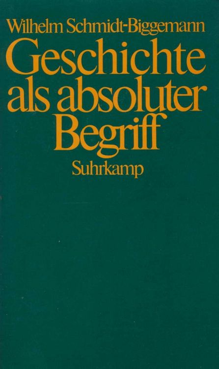 Produktbild: Geschichte als absoluter Begriff
